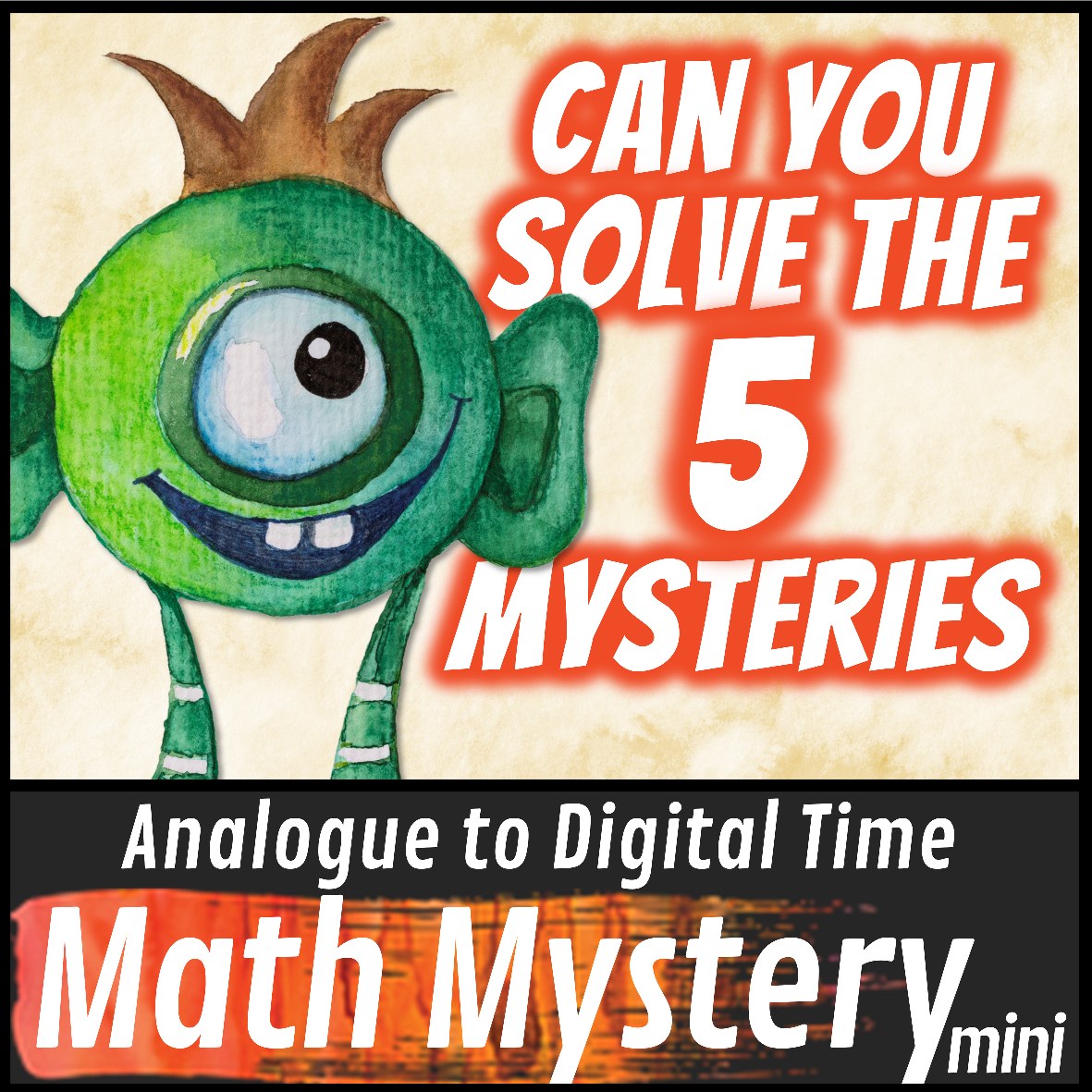 Can you solve the 5 mysteries - telling time to 15 minutes worksheets