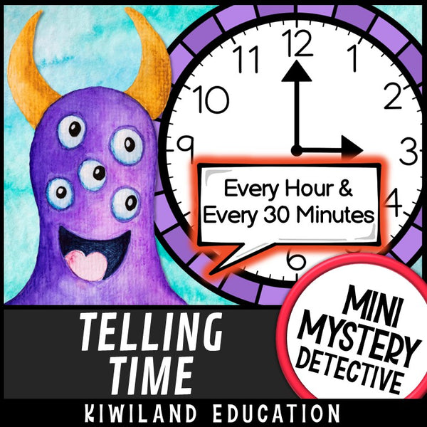 Telling time to the hour and half hour worksheets 1st 2nd grade