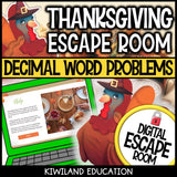 Adding and Subtracting Decimals Digital Escape Room Thanksgiving preview 3