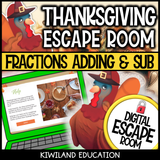 Self-checking adding and subtracting fractions math activity for grades 4 to 7
