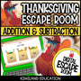 Addition and Subtraction Within 100 Digital Escape Room Thanksgiving preview 1