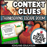 Context Clues Digital Escape Room Thanksgiving preview 1
