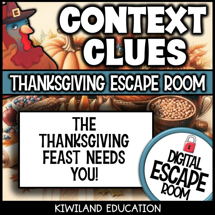 Context Clues Digital Escape Room Thanksgiving preview 4