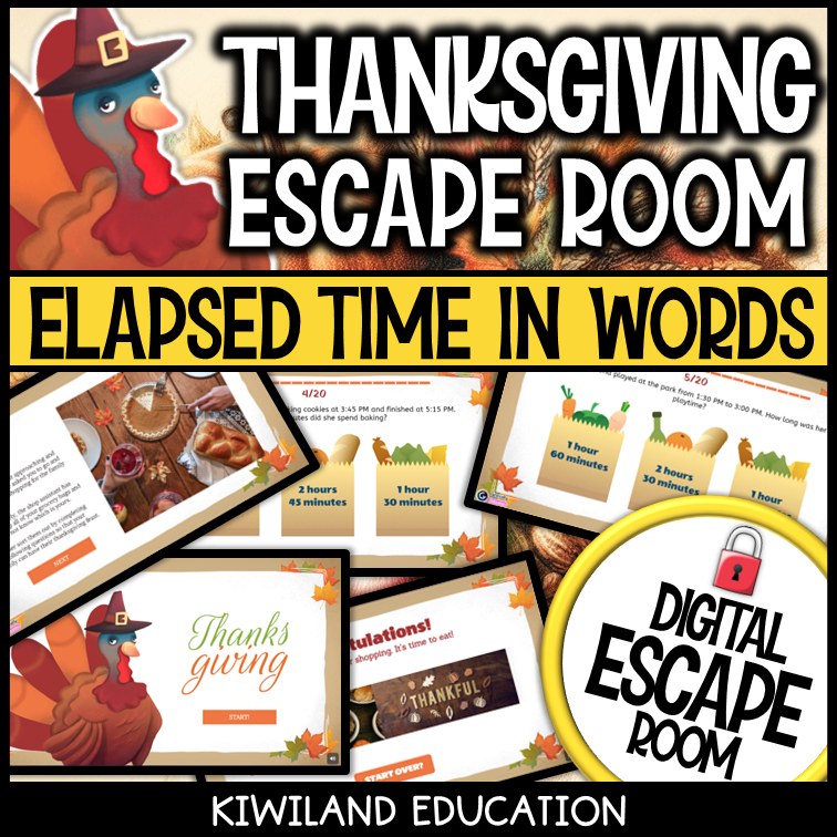 Elapsed Time Digital Escape Room Thanksgiving preview 2