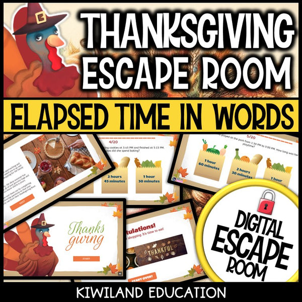 Elapsed Time Digital Escape Room Thanksgiving preview 2