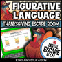 Figurative Language Digital Escape Room Thanksgiving preview 1