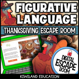 Figurative Language Digital Escape Room Thanksgiving preview 3