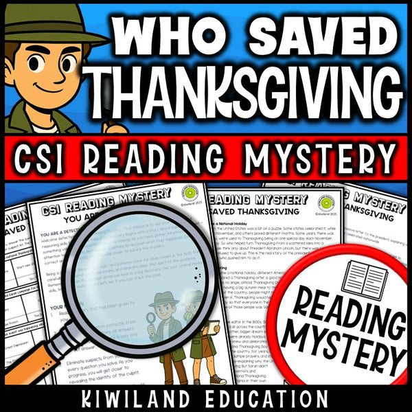Nonfiction Thanksgiving history reading comprehension passage for grades 3-6