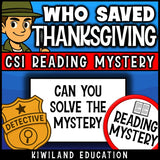 No-prep Thanksgiving history reading comprehension worksheet with answer key