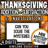 Thanksgiving sub plans and math centers grades 2-4