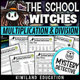 The school witches multiplication division mystery detective grades 4-5