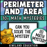 Third grade area and perimeter detective activity, no prep printable morning work