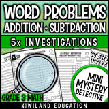 Three digit addition subtraction story problems regrouping printable