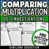 Times as many comparison word problems, 4th grade math activities with an answer key for every case