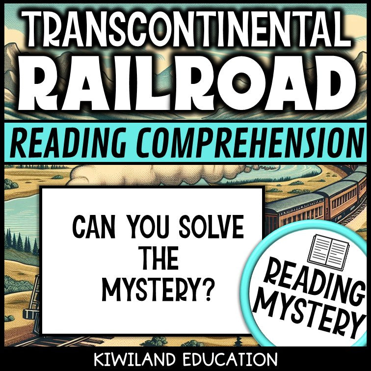 No-prep Transcontinental Railroad reading comprehension worksheet with answer key