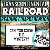 No-prep Transcontinental Railroad reading comprehension worksheet with answer key