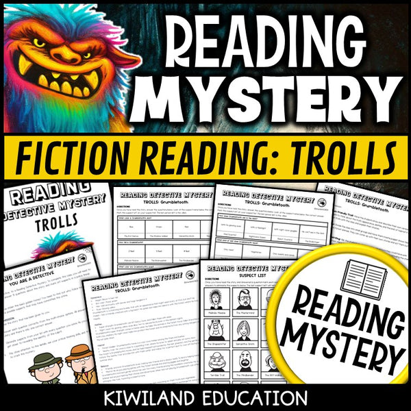 Trolls fiction reading mystery cover for grades 3-6