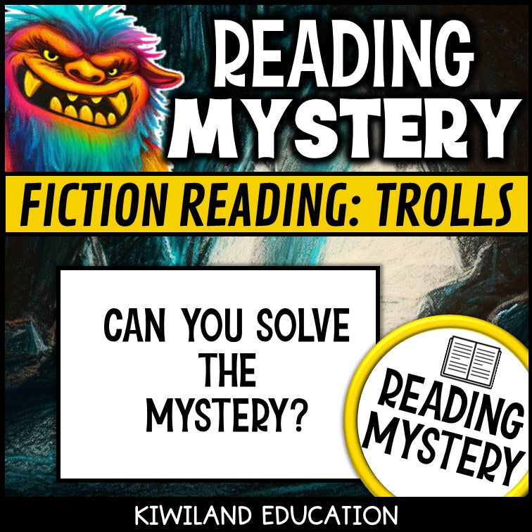 No-prep trolls fiction reading comprehension worksheet with answer key