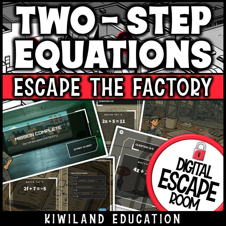 Self-checking two-step equations algebra challenge for grades 7 to 9