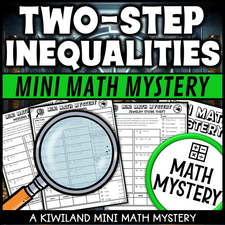 Two-step and multi-step inequalities math mystery answer key
