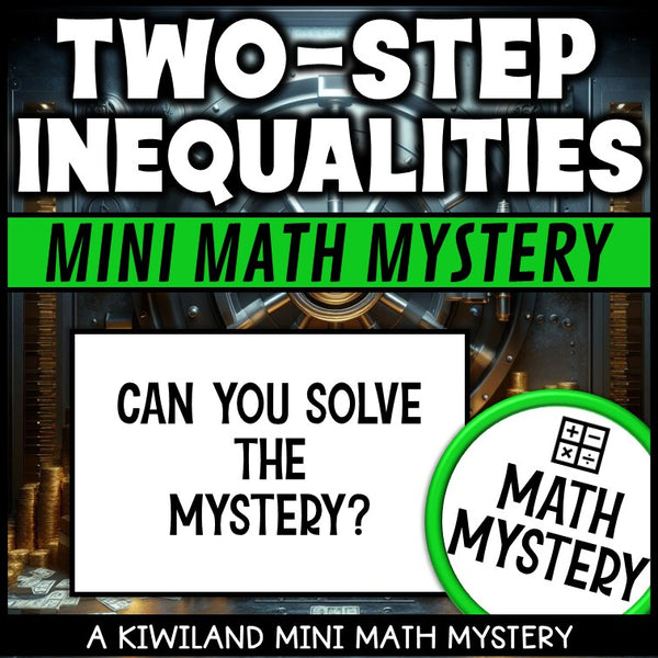 Two-step and multi-step inequalities math mystery activity preview