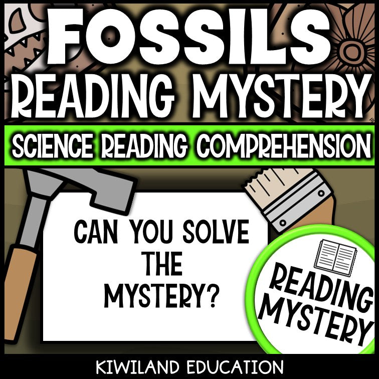 No-prep fossils reading comprehension worksheet with answer key