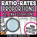 Unit rate constant of proportionality practice pages self checking math centers