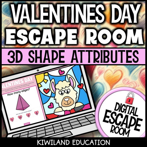 3D Shape Attributes Digital Escape Room Valentine's Day preview 1