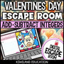Adding and Subtracting Integers Digital Escape Room Valentine's Day preview 1