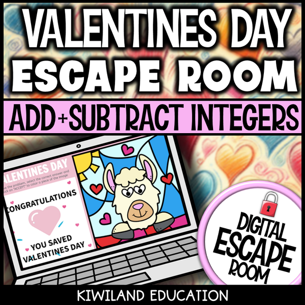Self-checking adding and subtracting integers math activity for grades 6 to 9