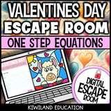 One-Step Equations Digital Escape Room Valentine's Day preview 1