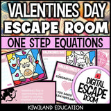 One-Step Equations Digital Escape Room Valentine's Day preview 2