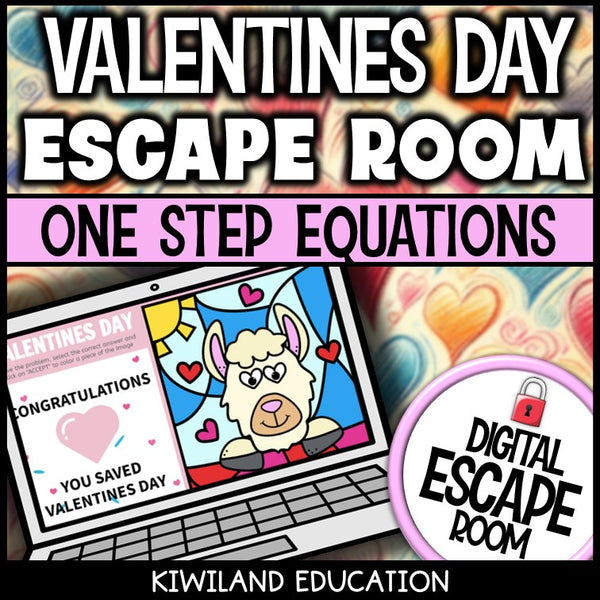 One-Step Equations Digital Escape Room Valentine's Day preview 3