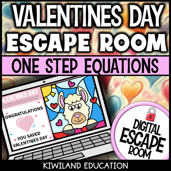 Self-checking one-step equations math activity for grades 5 to 8