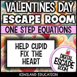 One-Step Equations Digital Escape Room Valentine's Day preview 4