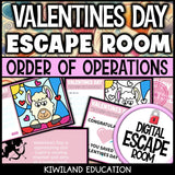 Order of Operations Digital Escape Room Valentine's Day preview 2