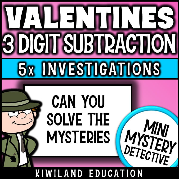 Valentines math centers early finishers 3-digit subtraction