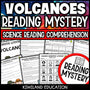 Volcanoes reading mystery comprehension activity cover for grades 3-6