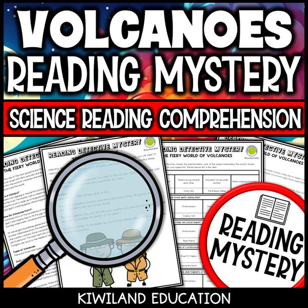 Printable nonfiction volcanoes earth-science reading comprehension passage for grades 3-6