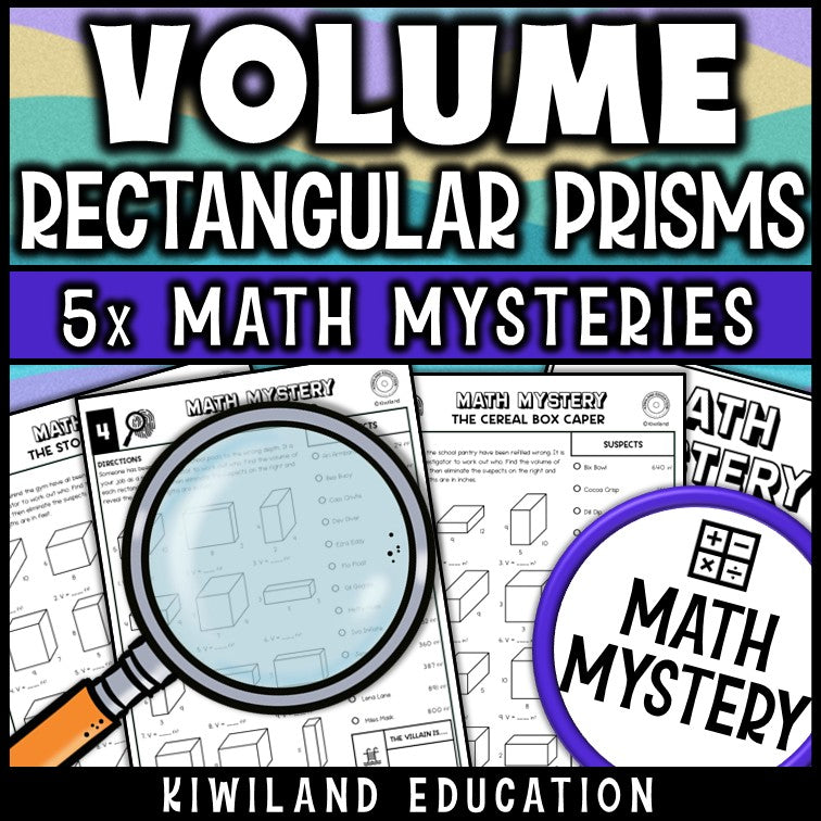 Volume formula l x w x h self checking detective activity for morning work and homework