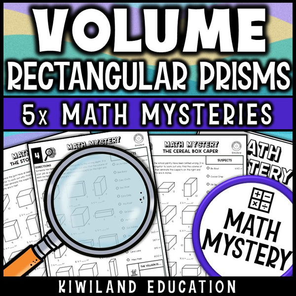 Volume formula l x w x h self checking detective activity for morning work and homework