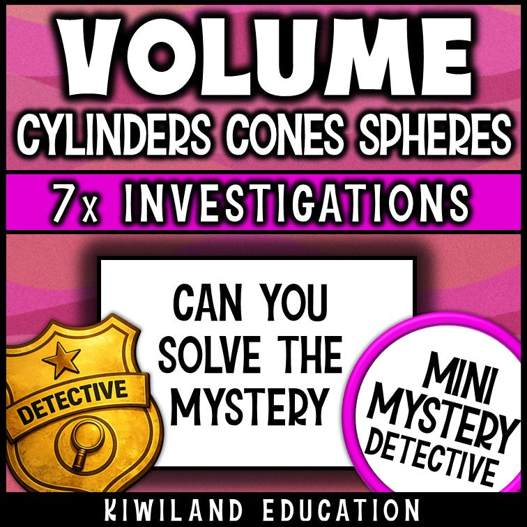Volume formula practice mystery detective grades 7-9 early finishers