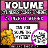 Volume formula practice mystery detective grades 7-9 early finishers