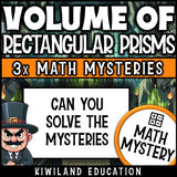 Can you solve the mysteries - volume of rectangular prisms worksheets