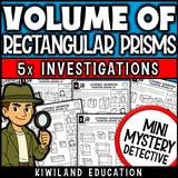 Volume of rectangular prisms worksheets grade 3-5