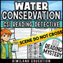 Water conservation science reading mystery cover for grades 3-6