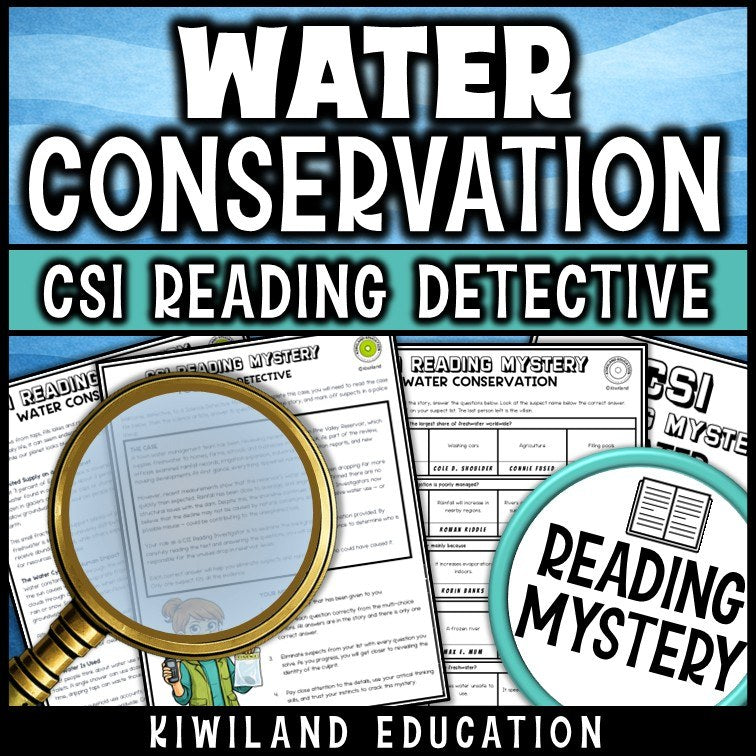 Nonfiction water conservation reading comprehension passage for grades 3-6