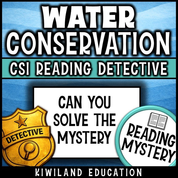 No-prep water conservation reading comprehension worksheet with answer key
