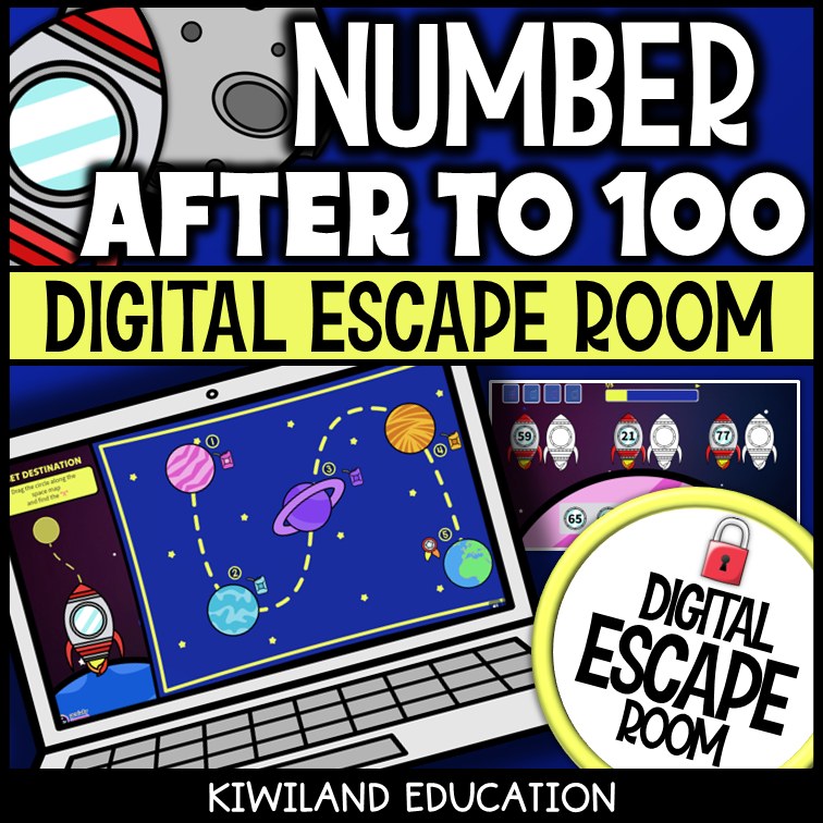 What Comes Next Missing Numbers Digital Escape Room cover – Kiwiland Education