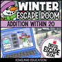 Addition Within 20 Winter digital escape room for Grades K-2